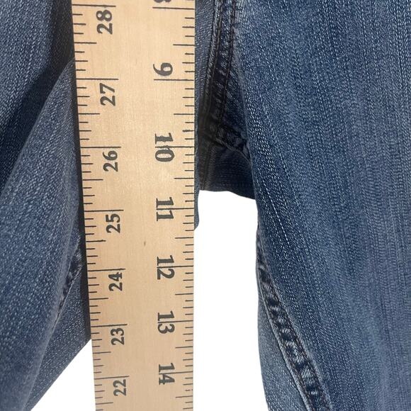 Maurices Y2k Women's Size 14 Blue Long Mid Rise Straight Jeans - Picture 8 of 9